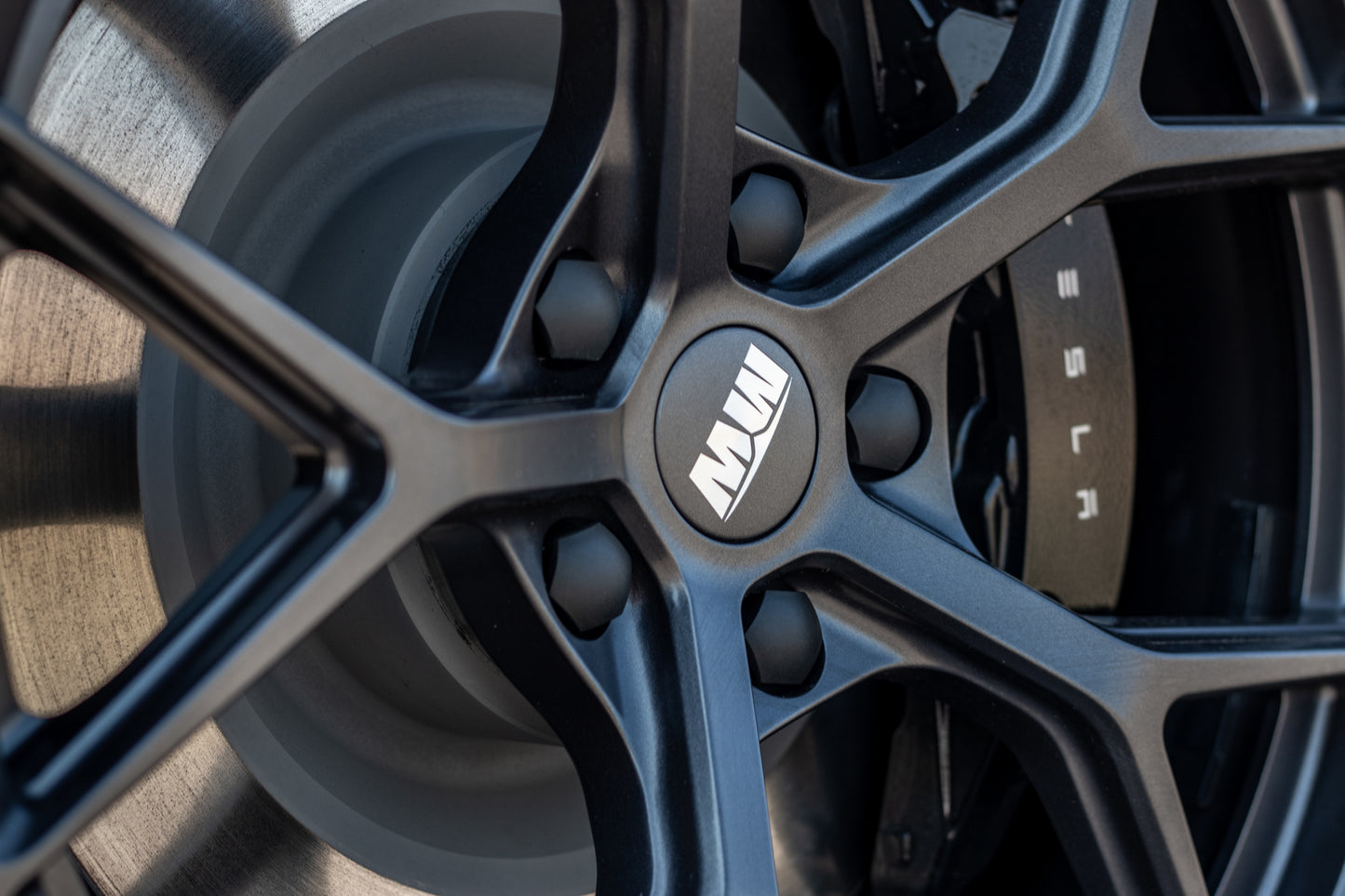 Tesla Lug Nut Cap Set - Noir